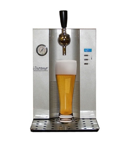 Vinotemp 5-Liter CO2-Powered Tabletop Beer Dispenser, Silver