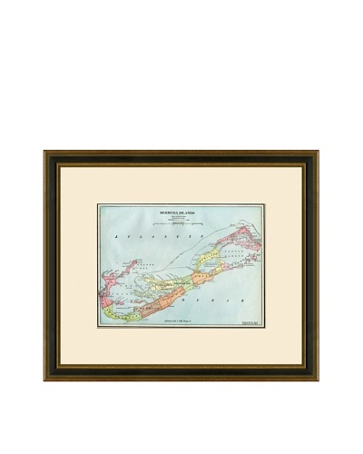Antique Lithographic Map of Bermuda Islands, 1883-1903