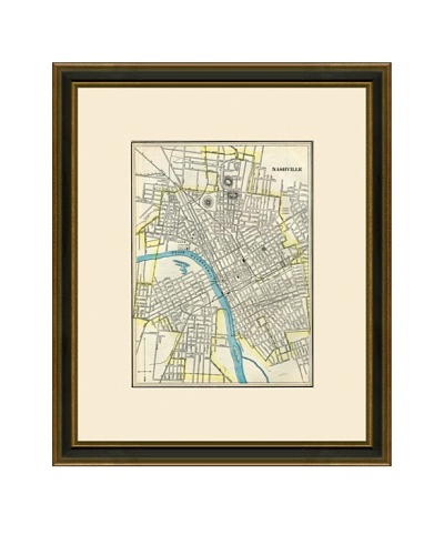 Antique Lithographic Map of Nashville, 1883-1903