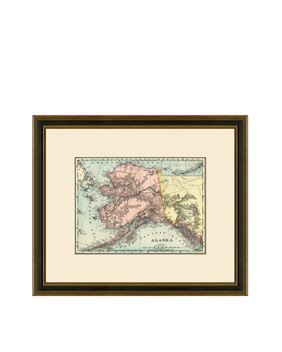 Antique Lithographic Map of Alaska, 1886-1899