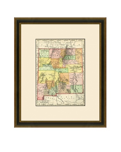 Antique Lithographic Map of New Mexico, 1886-1899