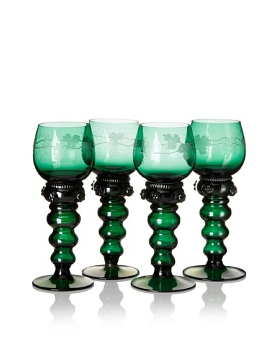 Vintage Set of 4 Roemer Rhein Wine Goblets, c. 1920s