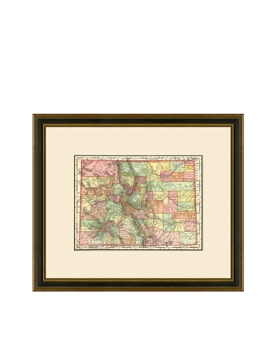 Antique Lithographic Map of Colorado, 1886-1899