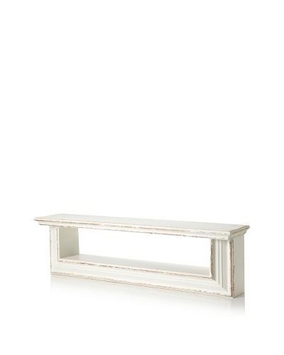 VIP International Wooded Wall Shelf [Aged White]