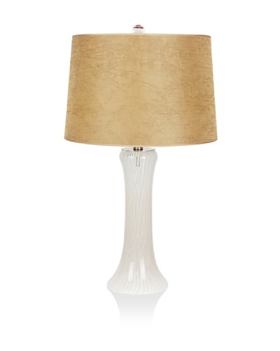 Viz Art Glass Tower Table Lamp [White/Clear]