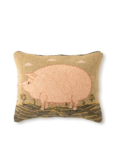 Warren Kimble Hook Pillow, American Pig, 16 x 20