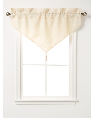 Waterford Linens Kerrigan Ascot Valance, Cream/Taupe, 40 x 25
