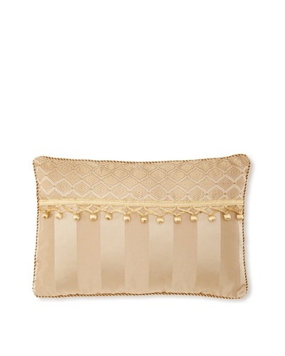 Waterford Linens Anya Decorative Pillow, Gold, 12 x 18