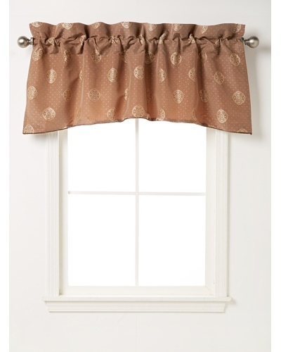 Waterford Linens Callum Scalloped Valance, Spice, 55 x 18