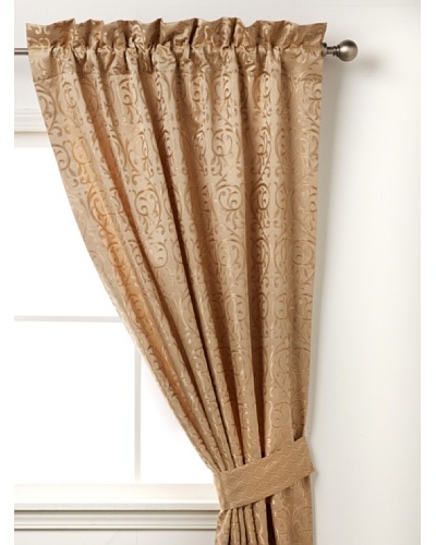 Waterford Linens Anya Curtain Panel, Gold, 50 x 84
