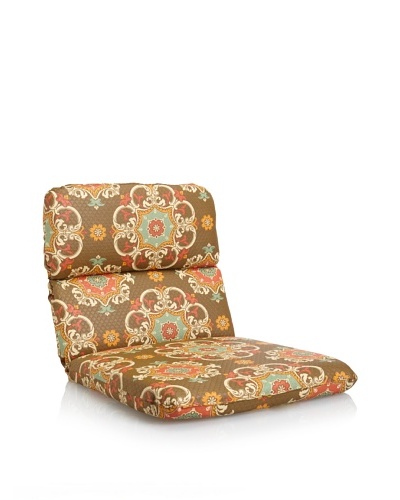Waverly Sun-n-Shade Garden Crest Rounded Chair Cushion [Chocolate]
