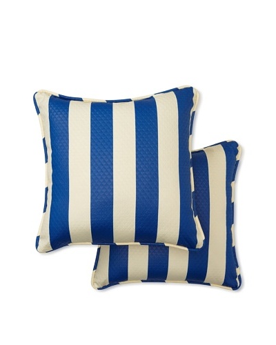 Set of 2 Solstice Square Decorative Throw Pillows [Marine]