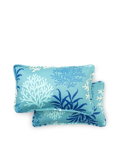 Set of 2 Marine Life Rectangle Decorative Throw Pillows [Pool]