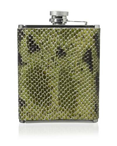 Wilouby Leather Embossed 6-Oz. Flask