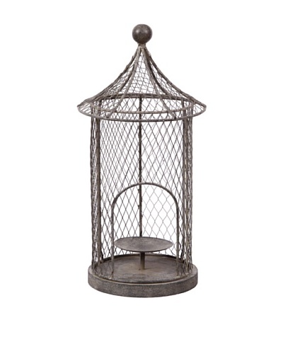 Winward Birdcage Lantern, Antique Grey