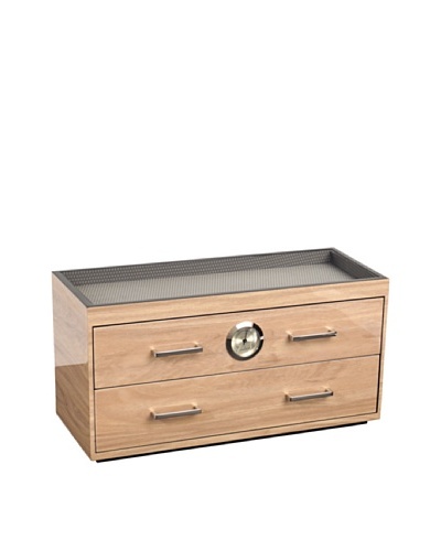 Wolf Designs Two Drawer Humidor, Blond Wood