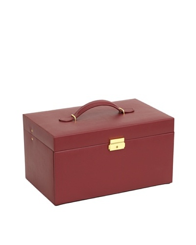 Wolf Designs Large Chelsea Jewelry Case with 6 Drawers [Red]