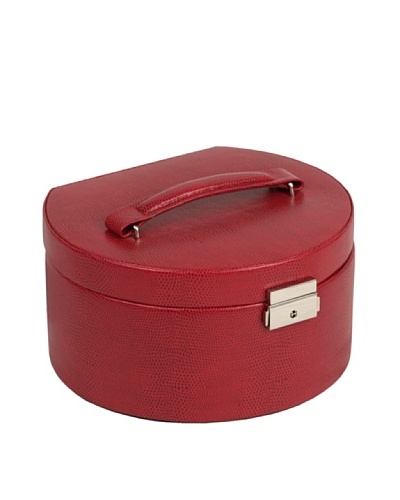 Wolf Designs South Molton Round Jewelry Box with Travel Case [Red]