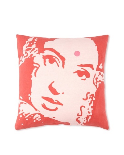 Zalva Ikat Pillow, Red, 18 x 18