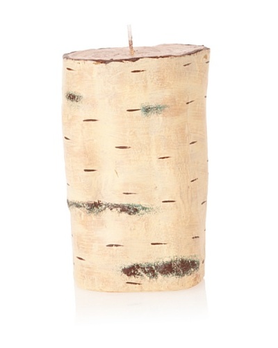 Zodax Birchwood Pillar Candle, Medium