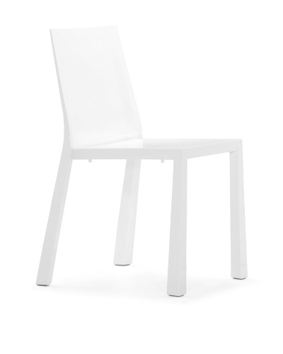 Zuo Set of 4 Popsicle Stacking Outdoor Dining Chairs [White]
