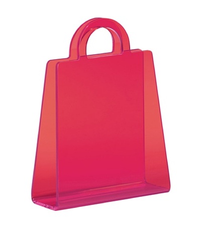 Zuo Purse Magazine Rack, Transparent Pink