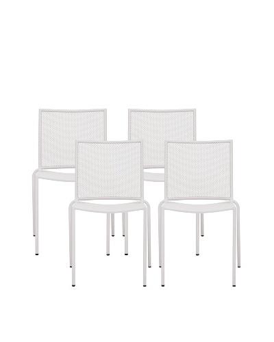 Zuo Set of 4 Outdoor Repulse Bay Chairs, White