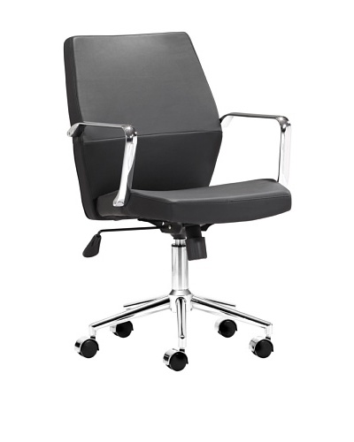 Zuo Holt Low-Back Office Chair, Black