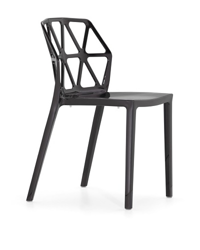 Zuo Set of 4 Juju Stacking Outdoor Dining Chairs [Black]
