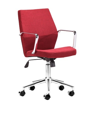Zuo Holt Low-Back Office Chair, Red
