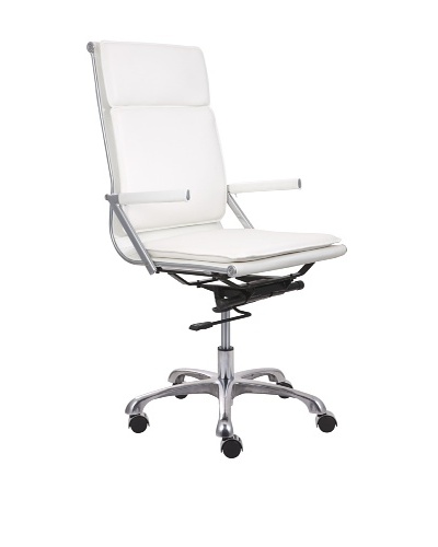 Zuo Lider Plus High-Back Office Chair, White