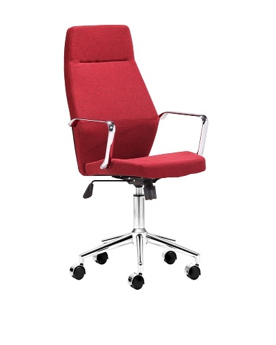 Zuo Holt High-Back Office Chair, Red